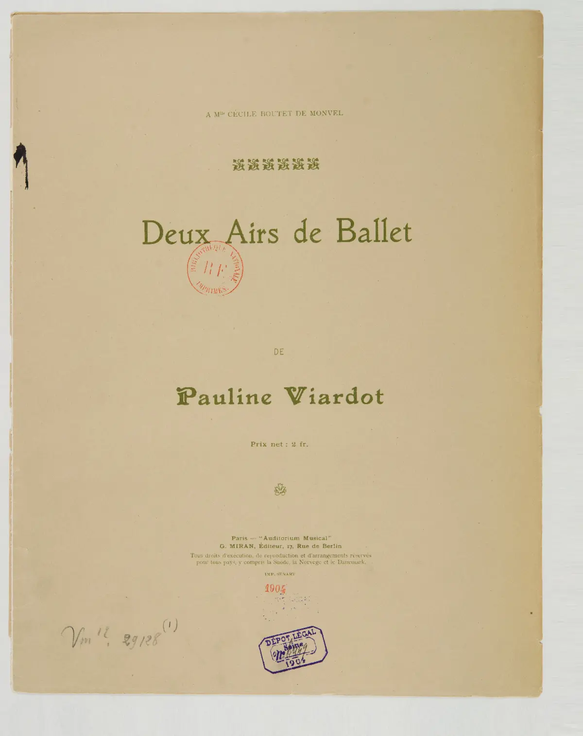 2 Airs de Ballet - Page 1