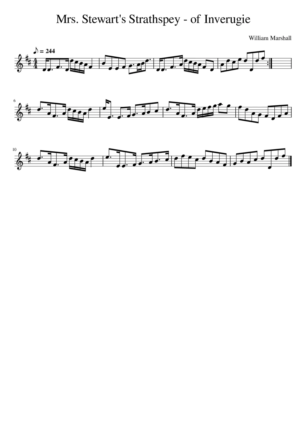 Mrs. Stewart's Strathspey - of Inverugie - Page 1