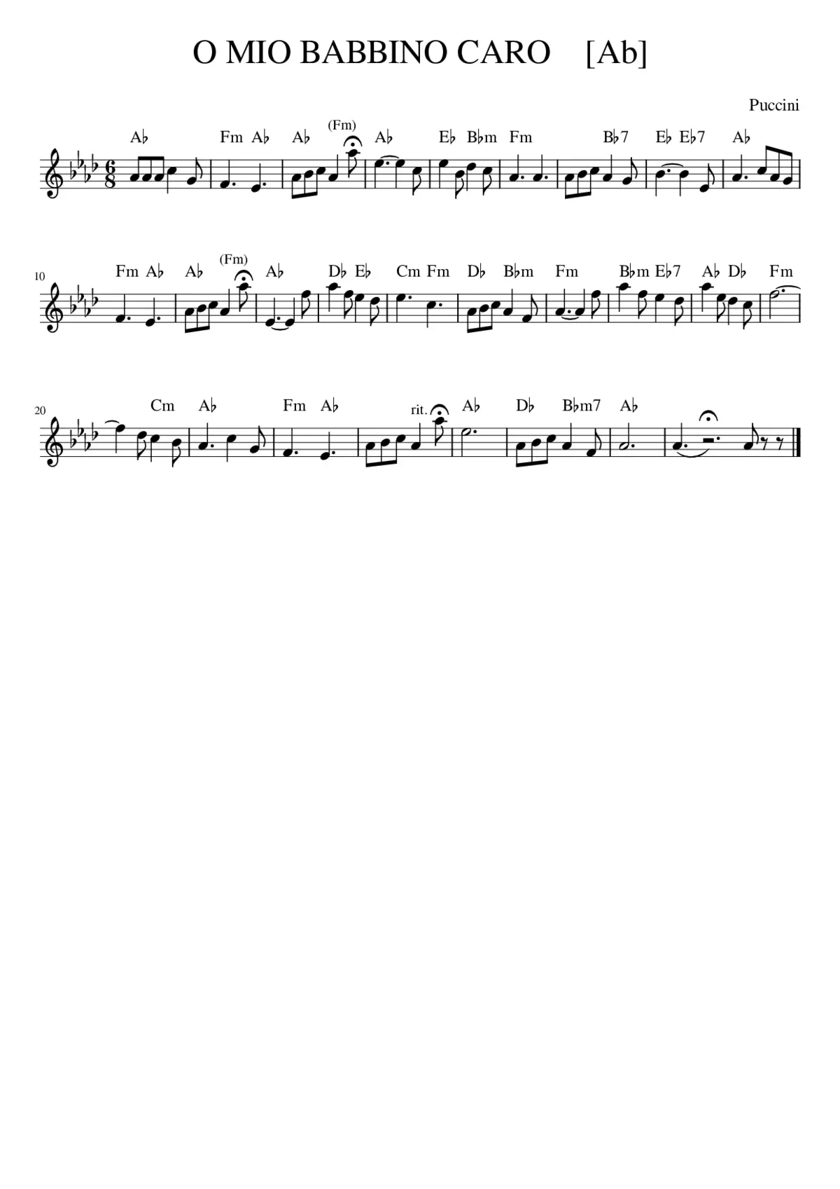 o mio babbino caro - Page 1