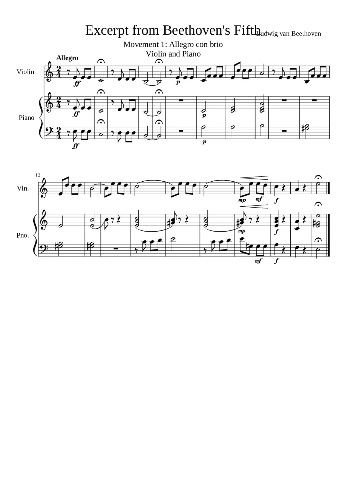 Symphony No.5 Op.67 - Page 1