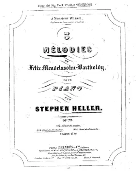 3 Melodies de Mendelssohn