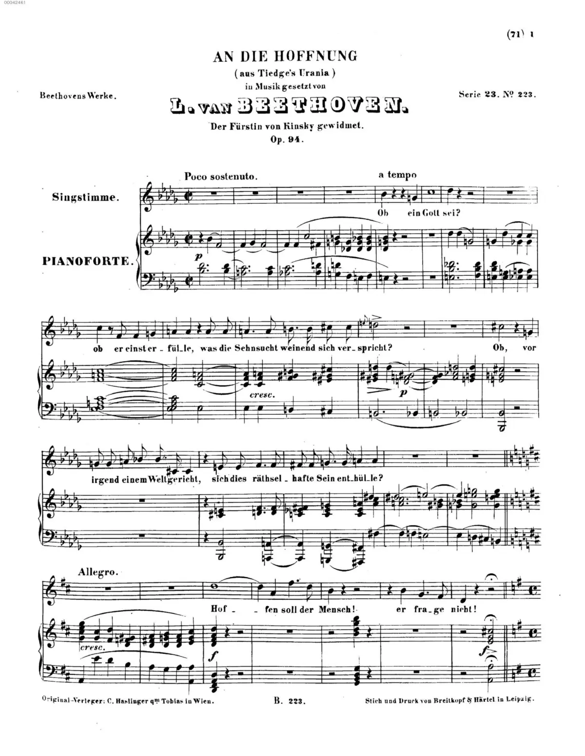 An die Hoffnung - Page 1