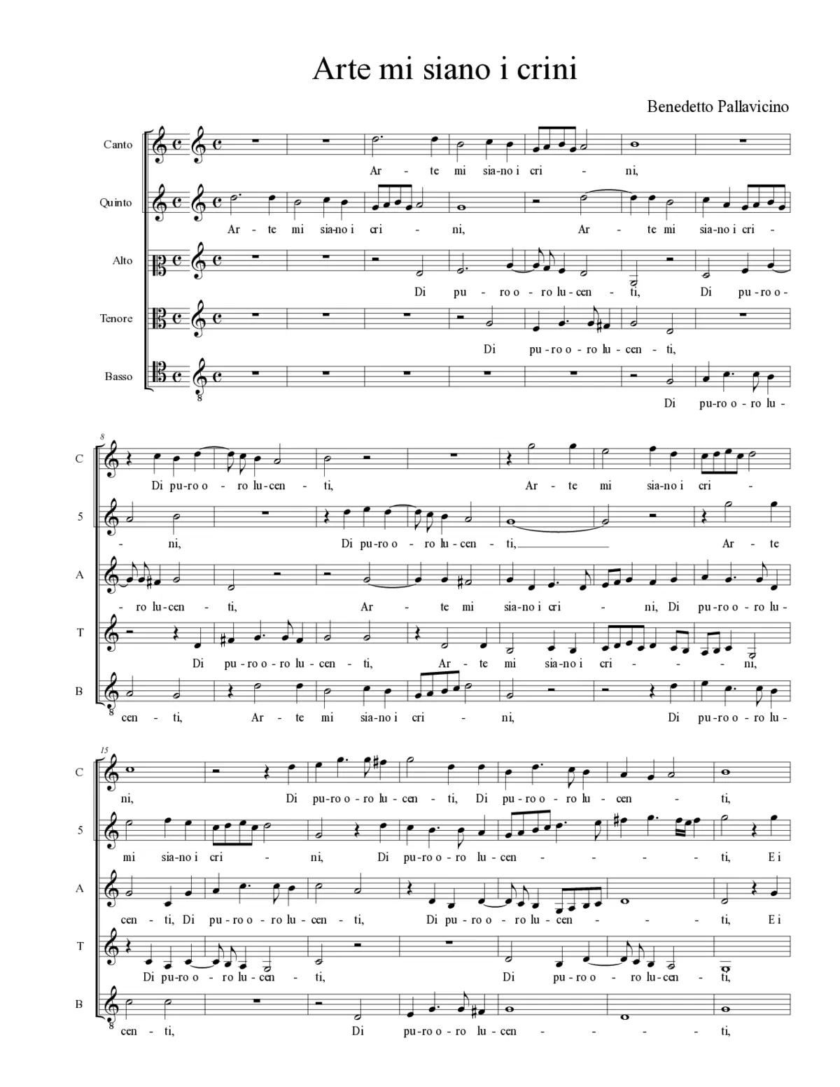 Arte mi siano i crini - Page 1