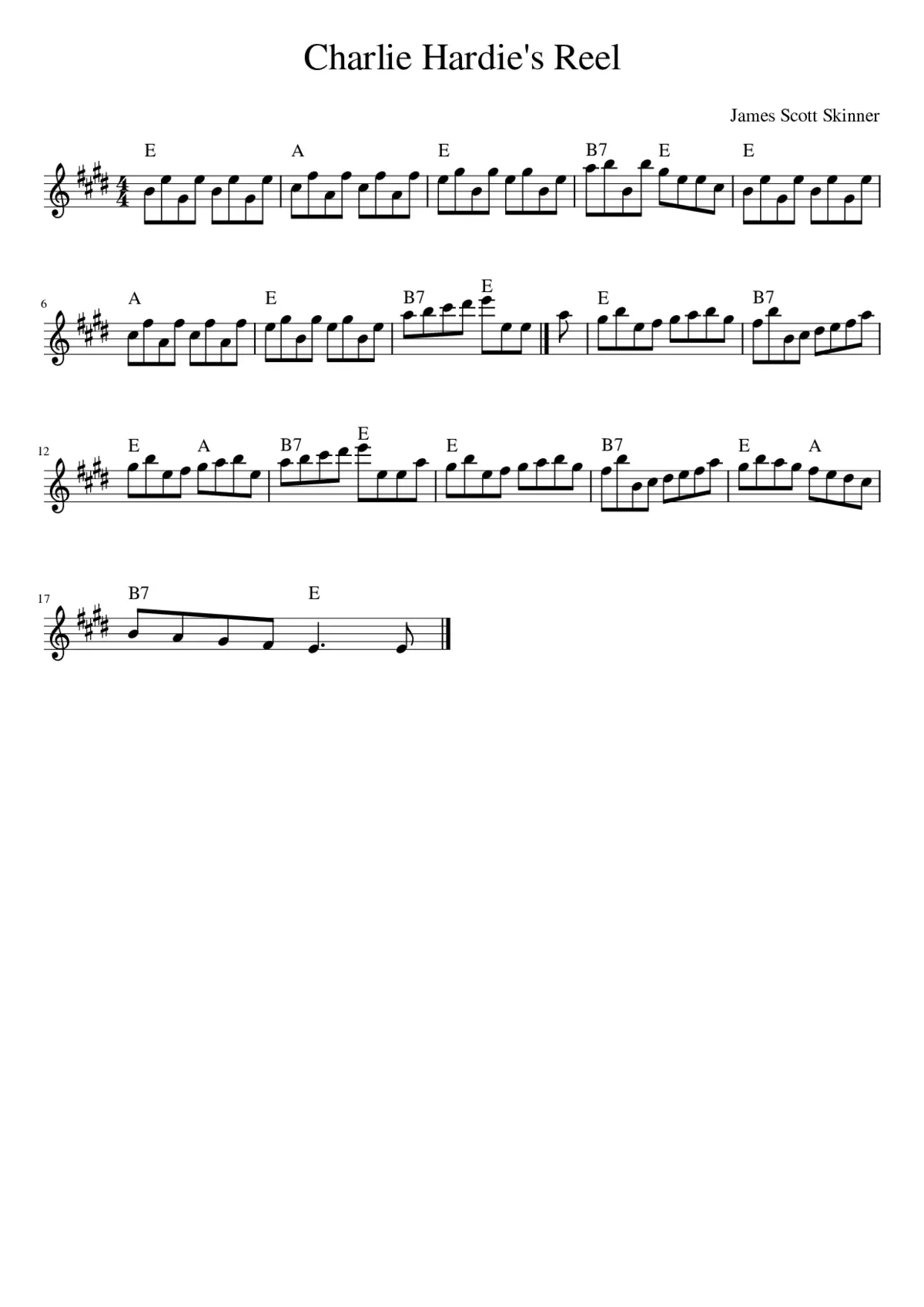 Charlie Hardie's Reel - Page 1