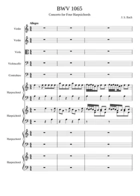 Concerto for 4 Harpsichords in A minor BWV 1065