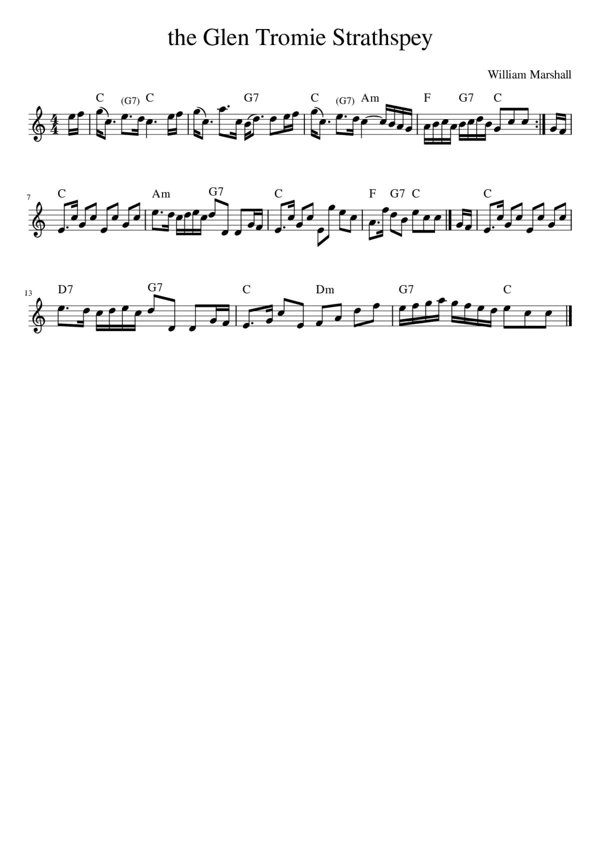 the Glen Tromie Strathspey - Page 1