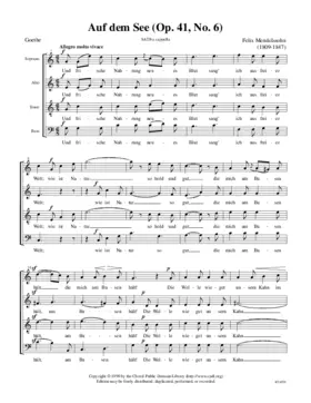 Auf dem See, Op. 41, No. 6