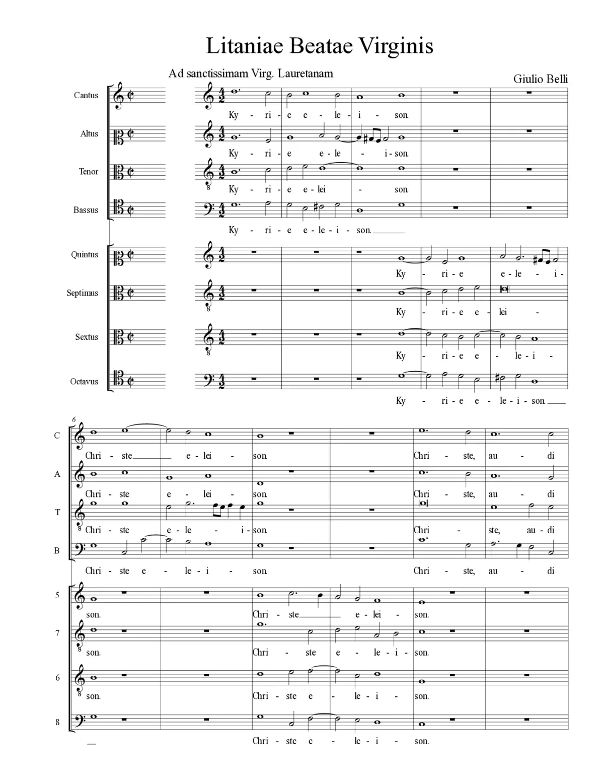 Litaniae Beatae Virginis - Page 1