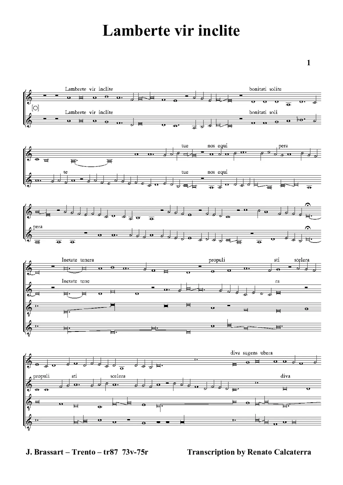 Lamberte vir inclite - Page 1