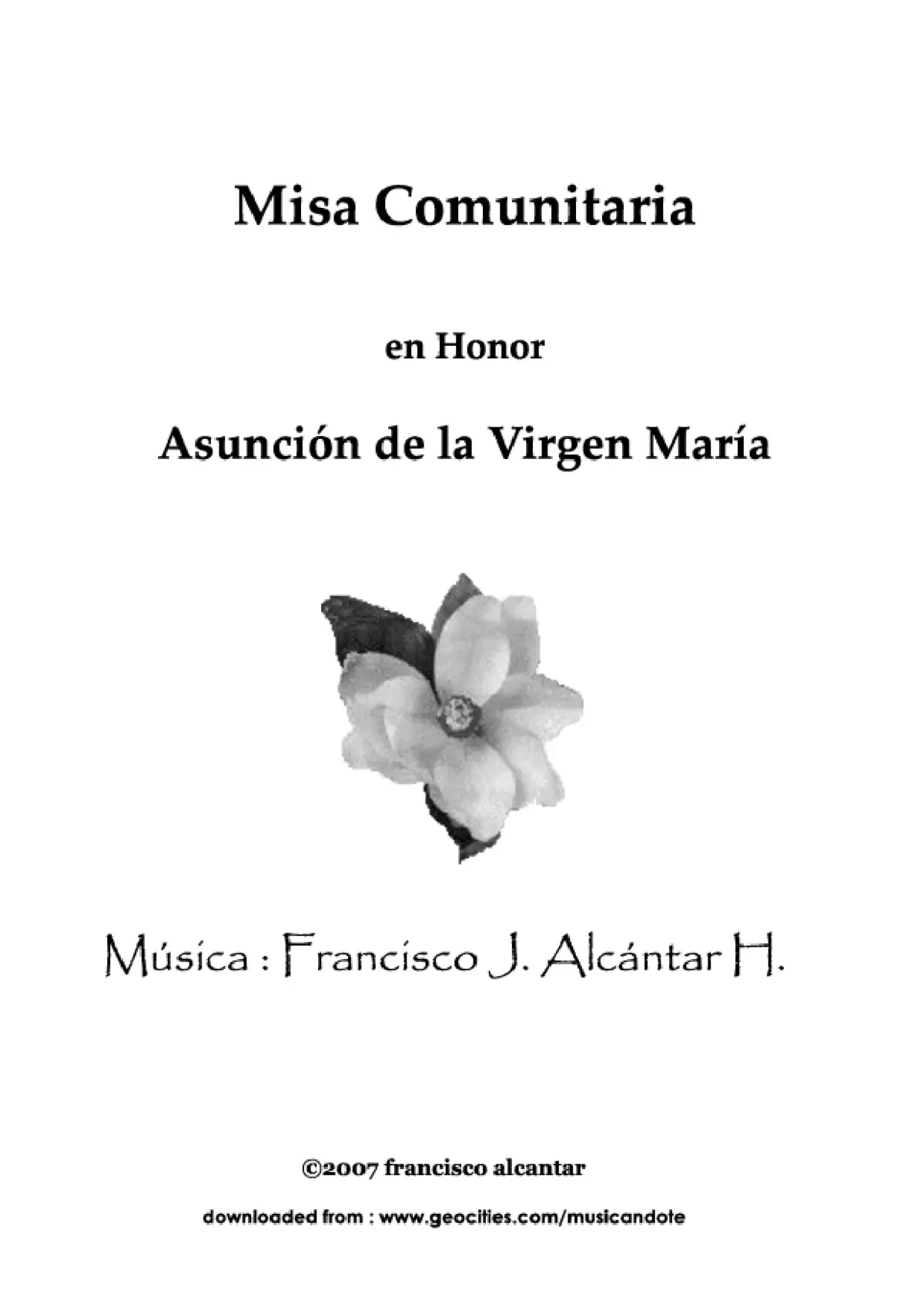 Misa de la Asuncion - Page 1