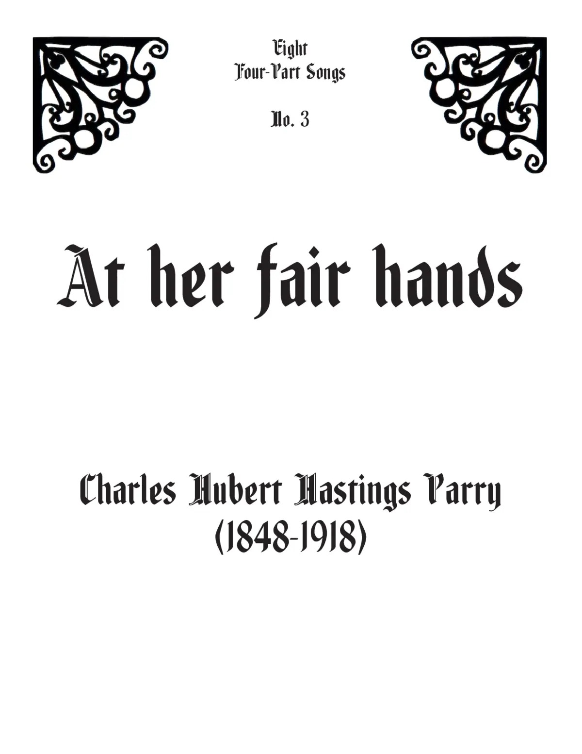 At her fair hands - Page 1