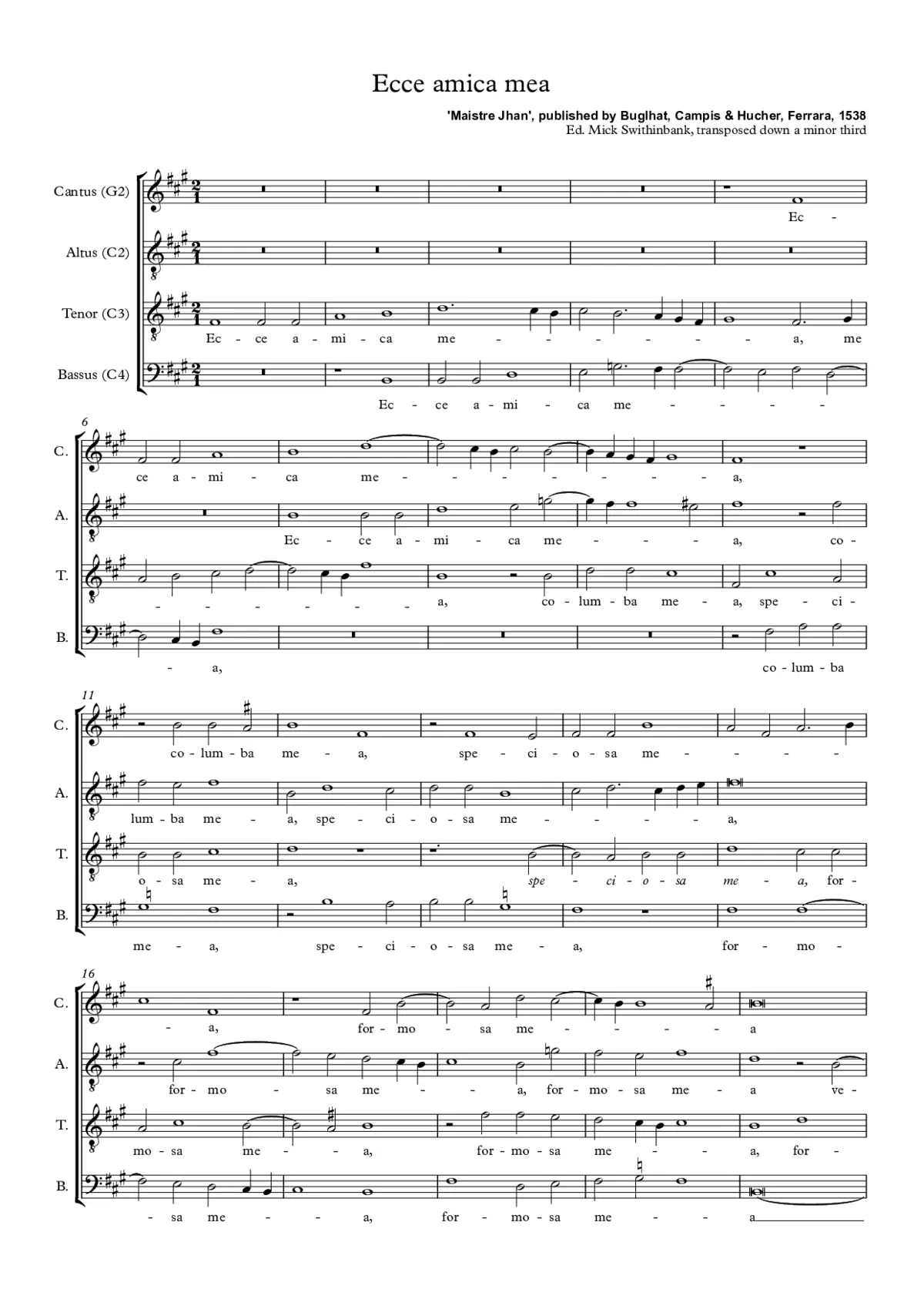 Ecce amica mea - Page 1