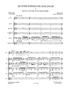 4 Poèmes de Max Jacob, FP 22