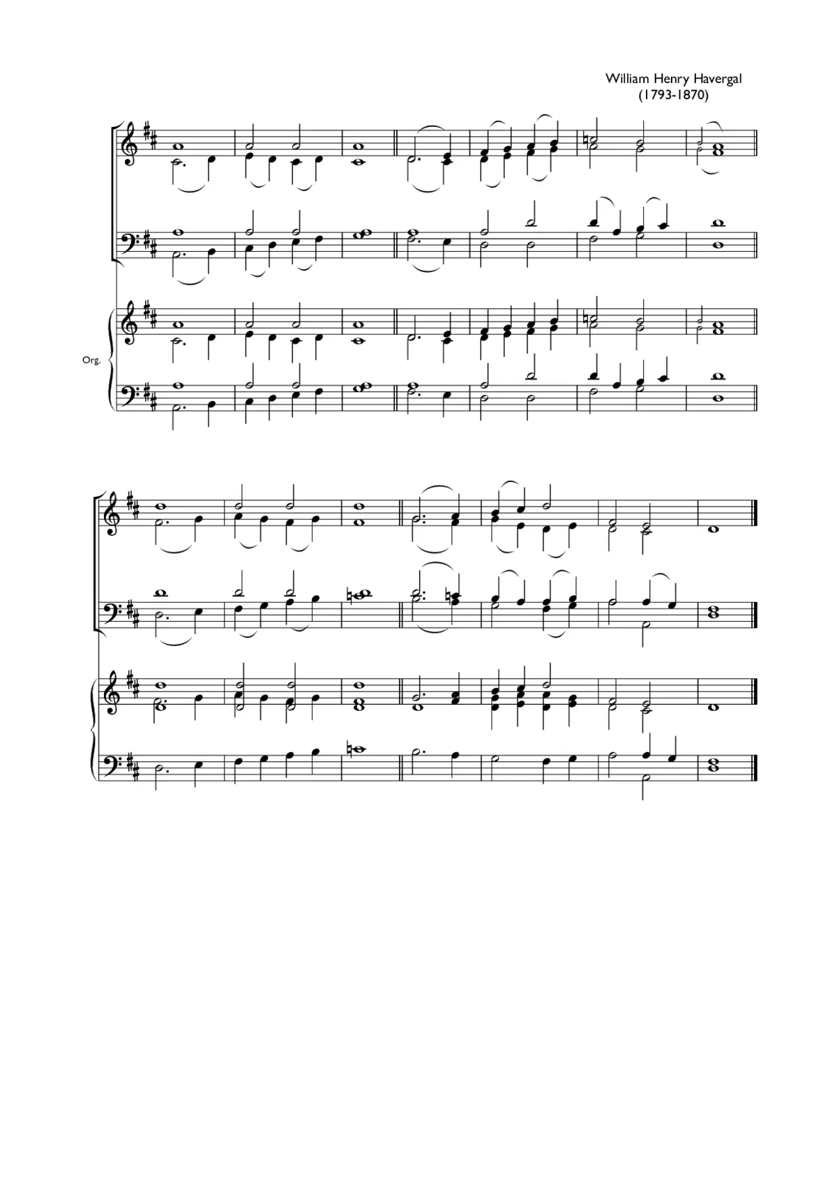Double chant in D major XVI - Page 1