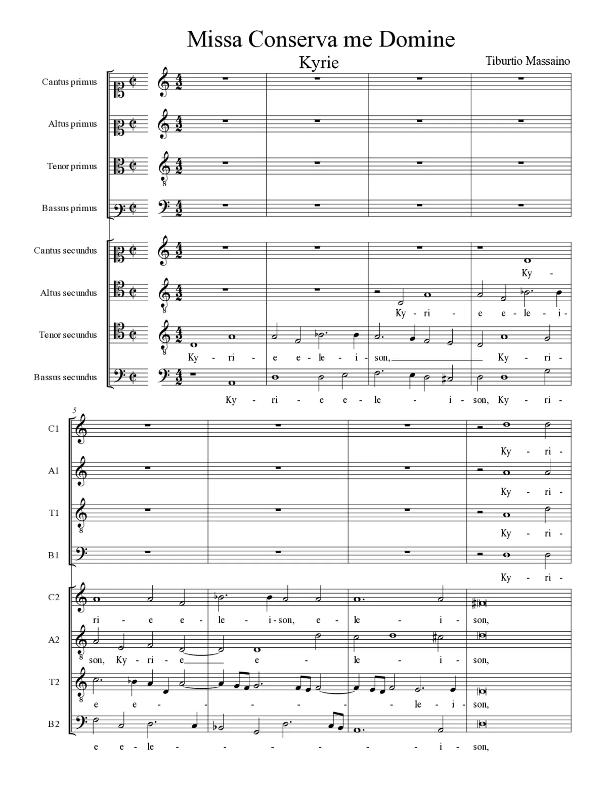 Missa Conserva me Domine - Page 1