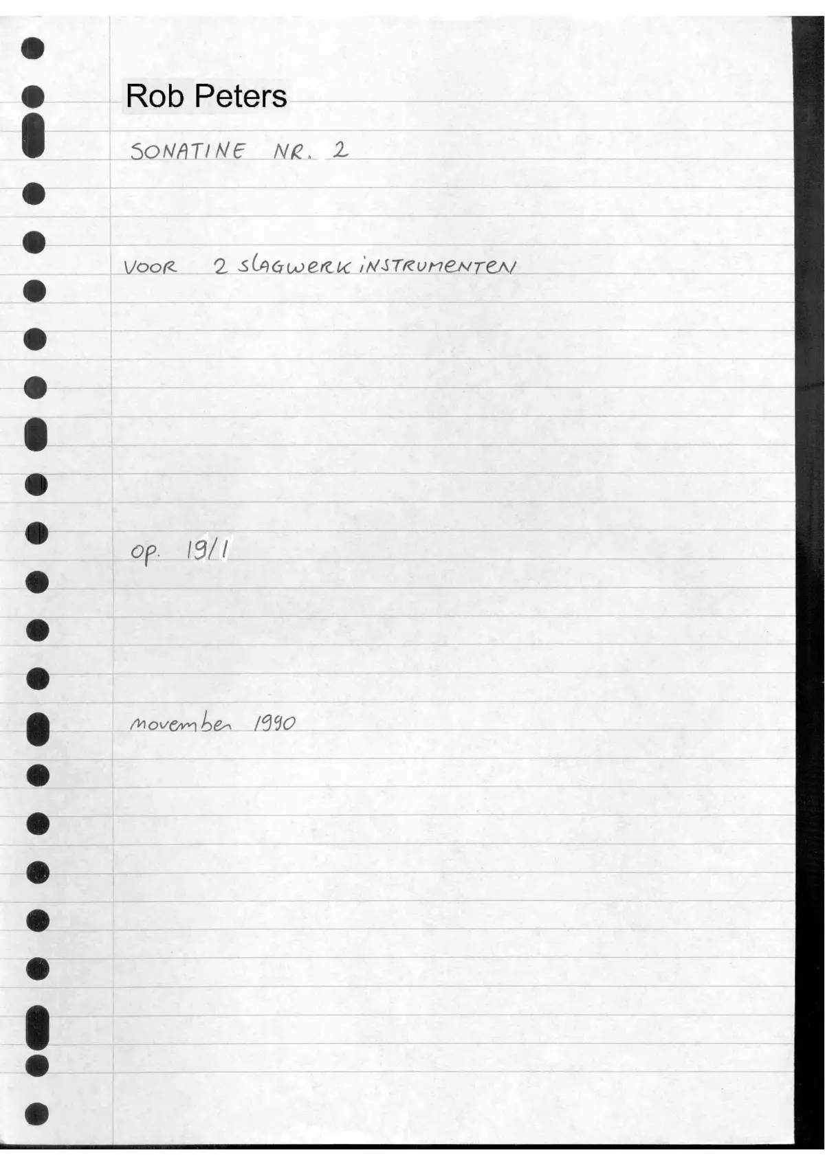 3 Percussion Pieces, Op.19 - Page 1