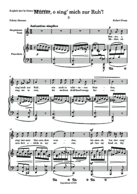 Mutter, o sing’ mich zur Ruh’!