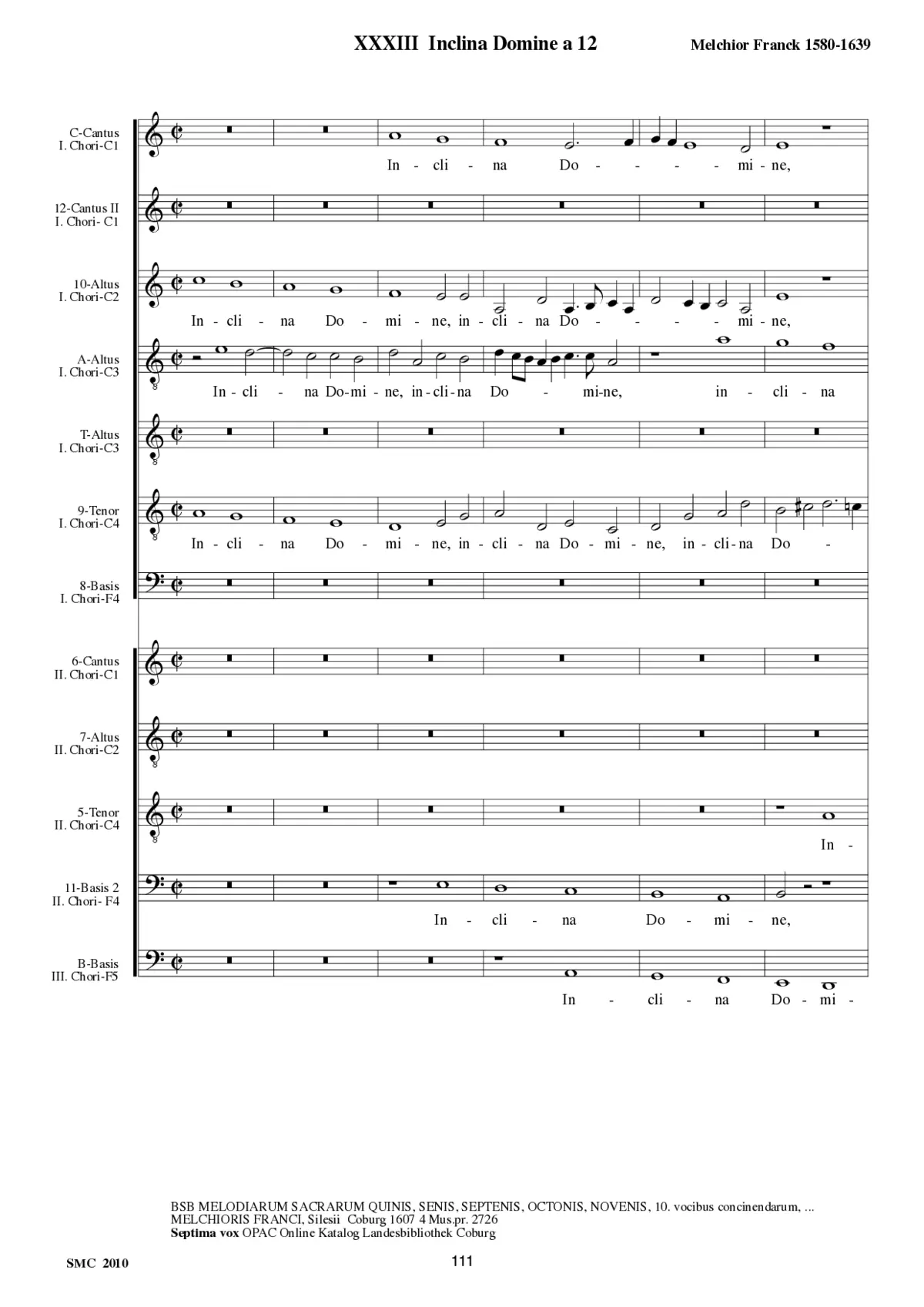 Inclina Domine a 12 - Page 1