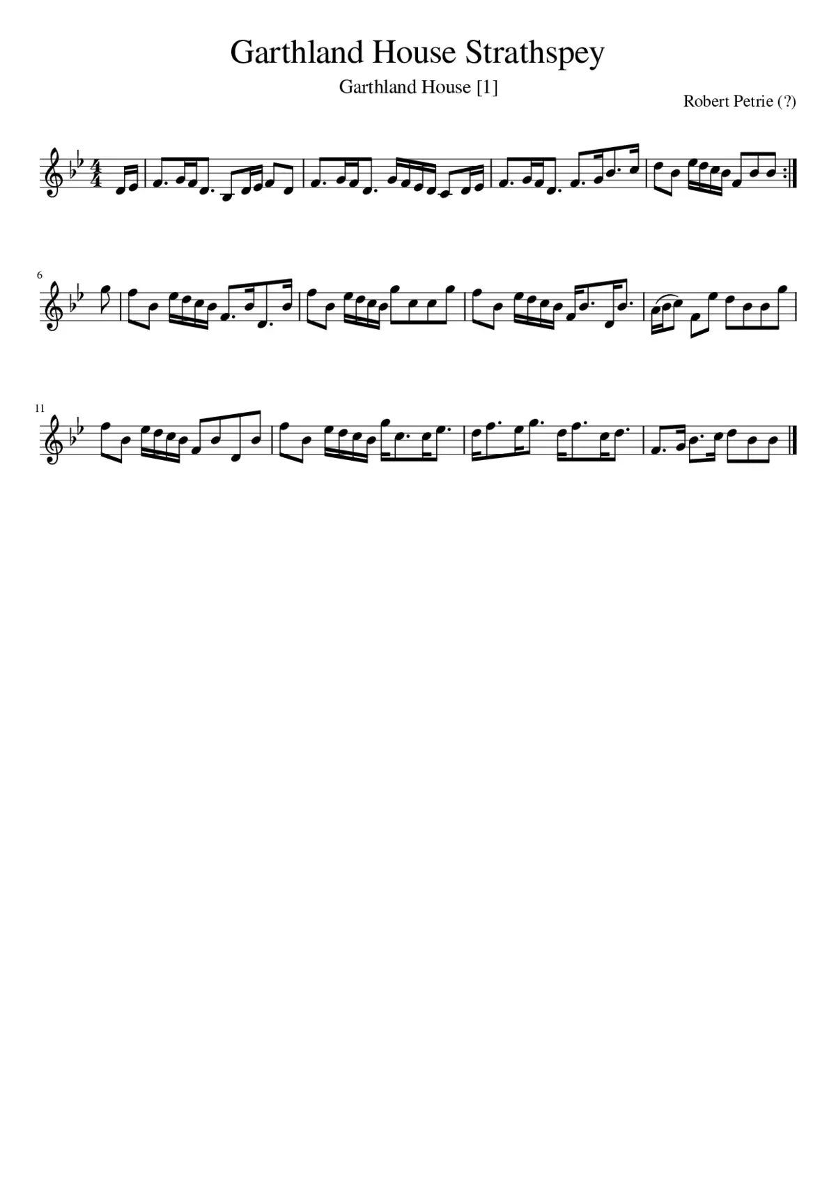 Garthland House Strathspey - Page 1