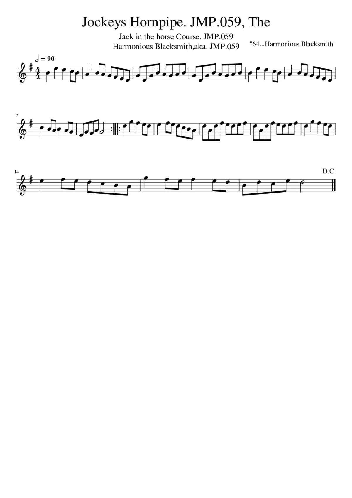 The Jockeys Hornpipe. JMP.059 - Page 1