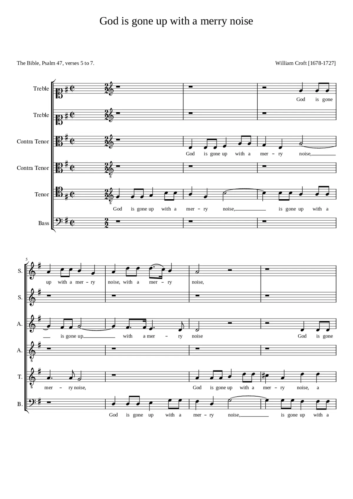 God is gone up with a merry noise - Page 1