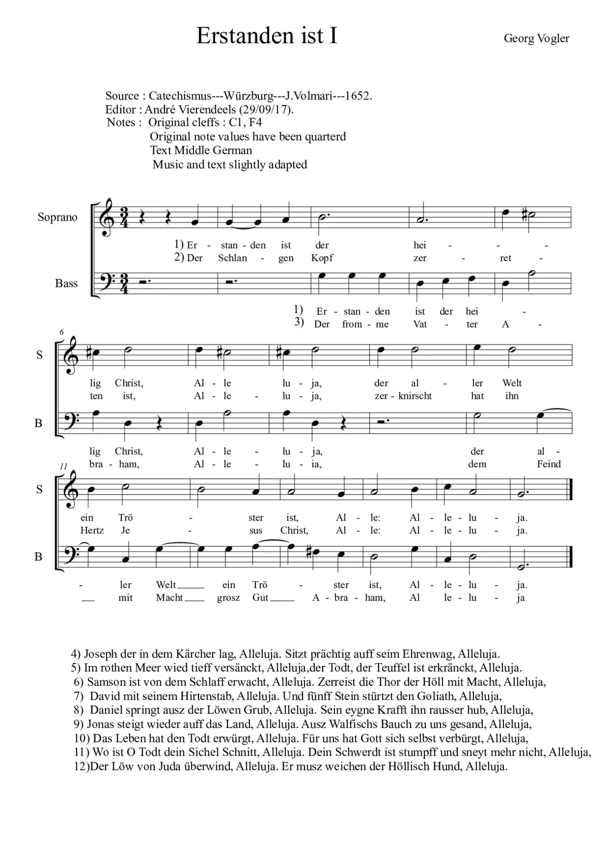 Erstanden ist der heilge Christ I - Page 1