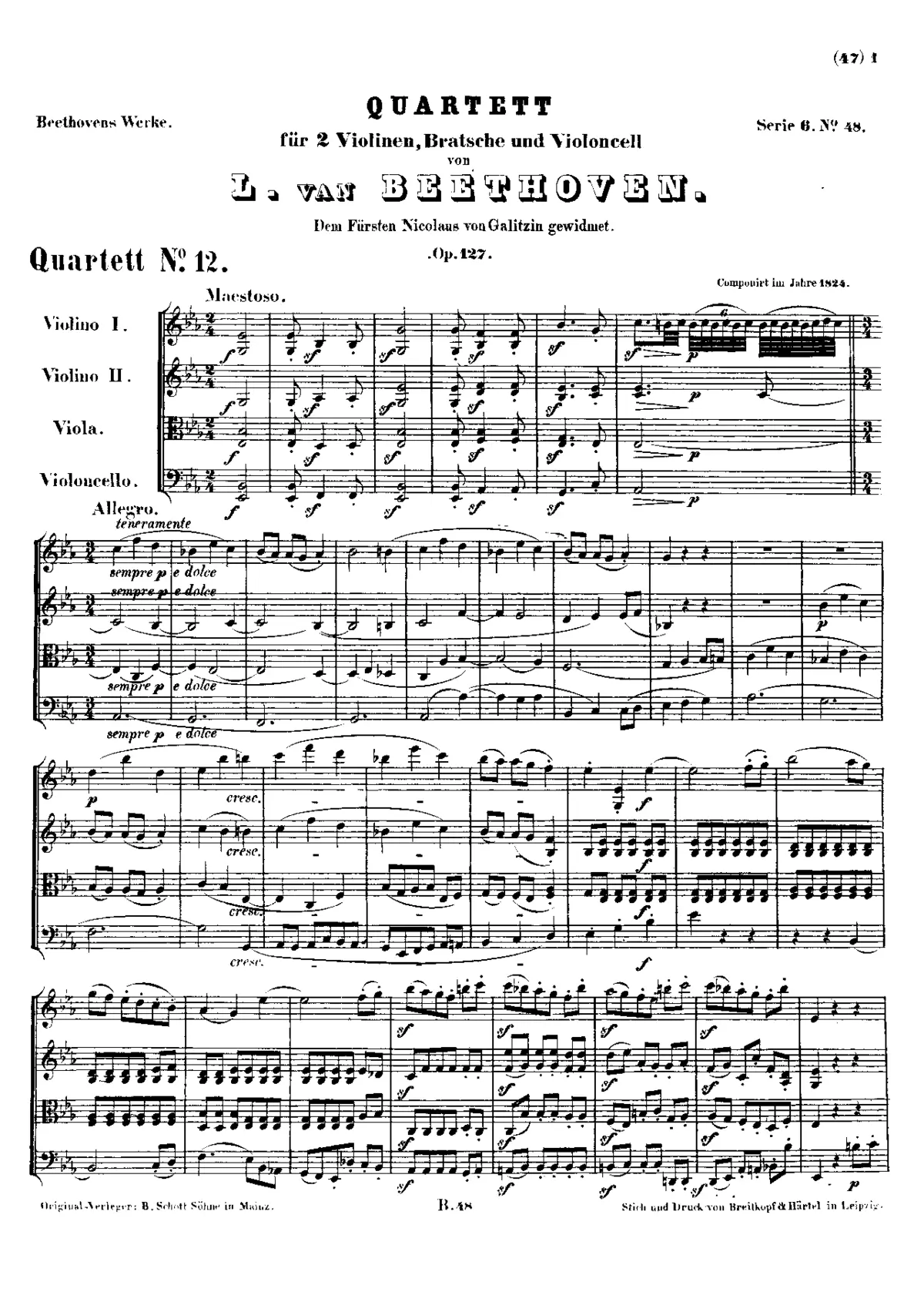 String Quartet No.12 - Page 1