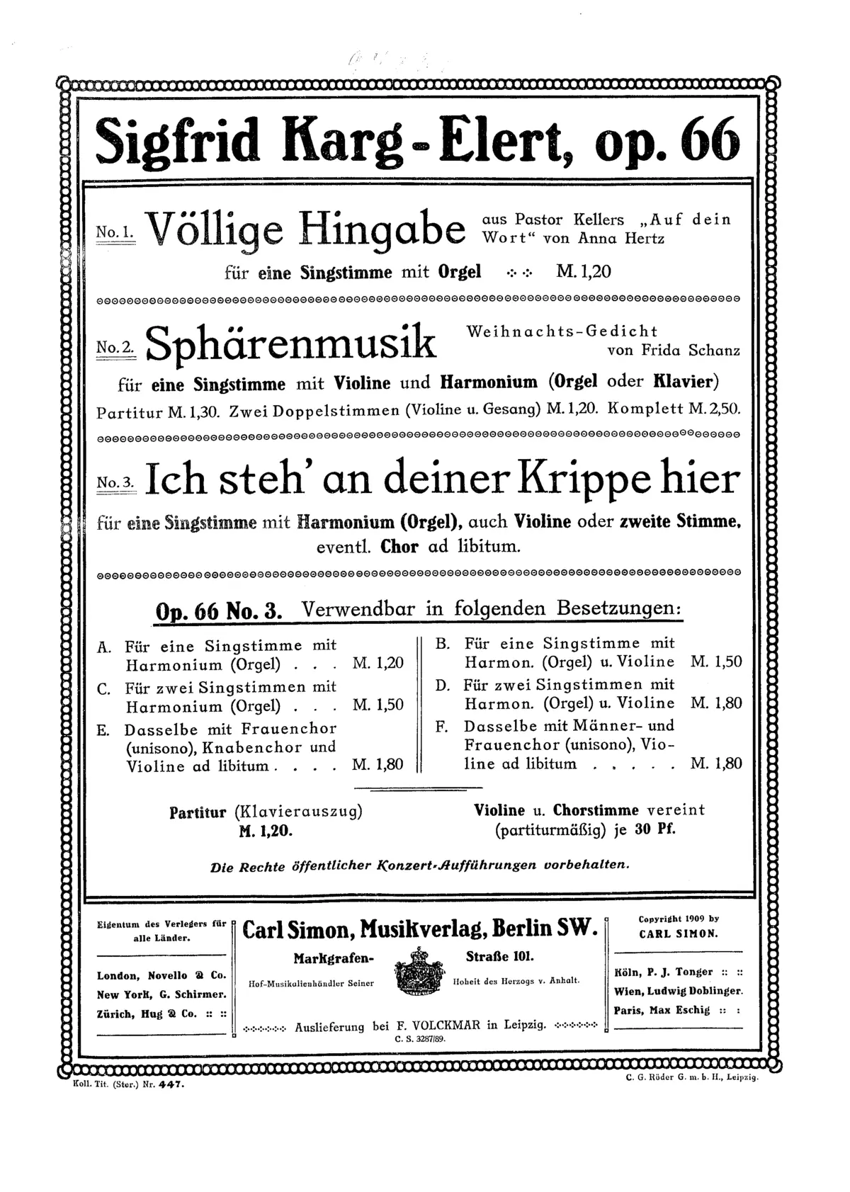 3 Geistliche Gesänge - Page 1