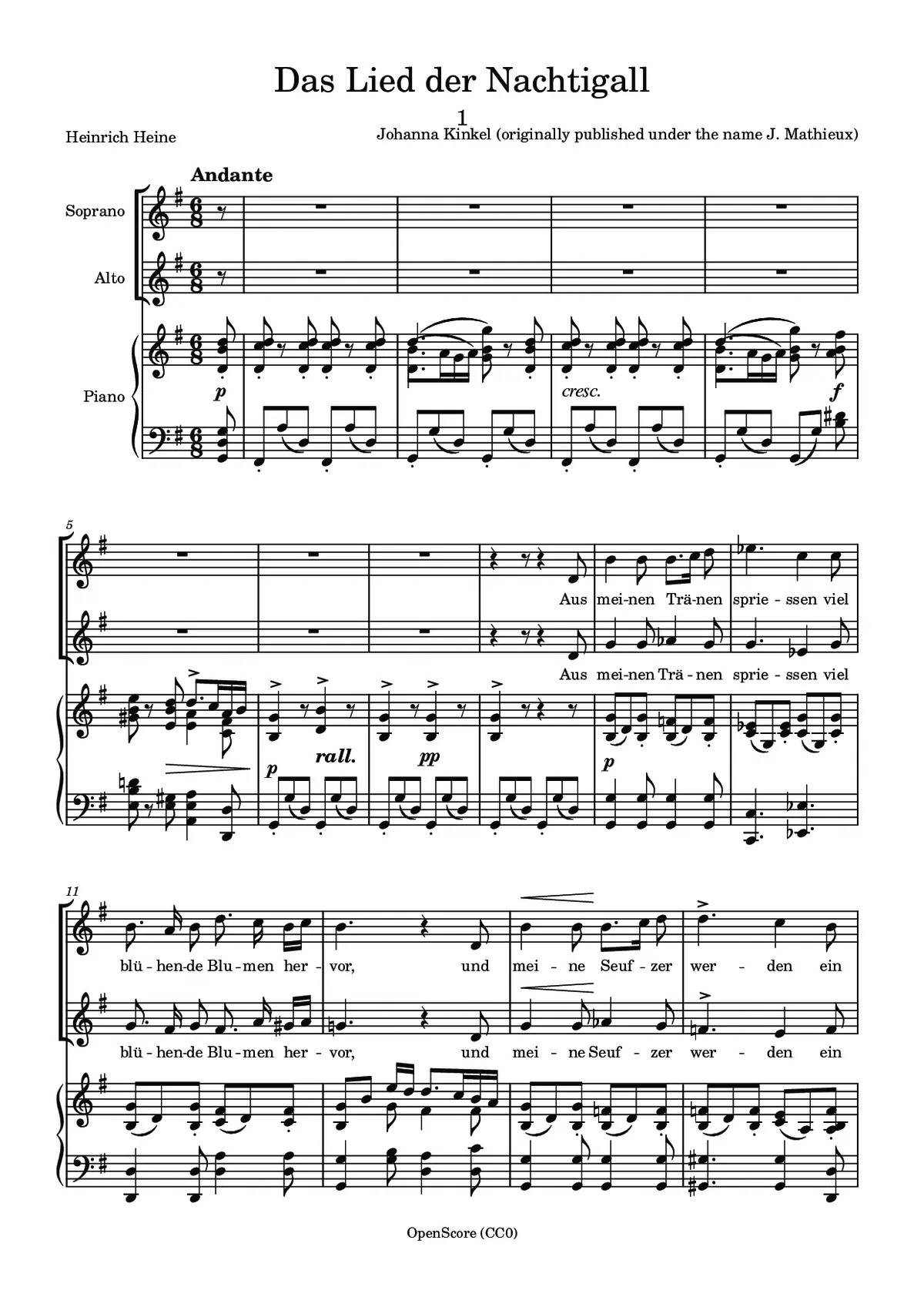 Das Lied der Nachtigall - Page 1