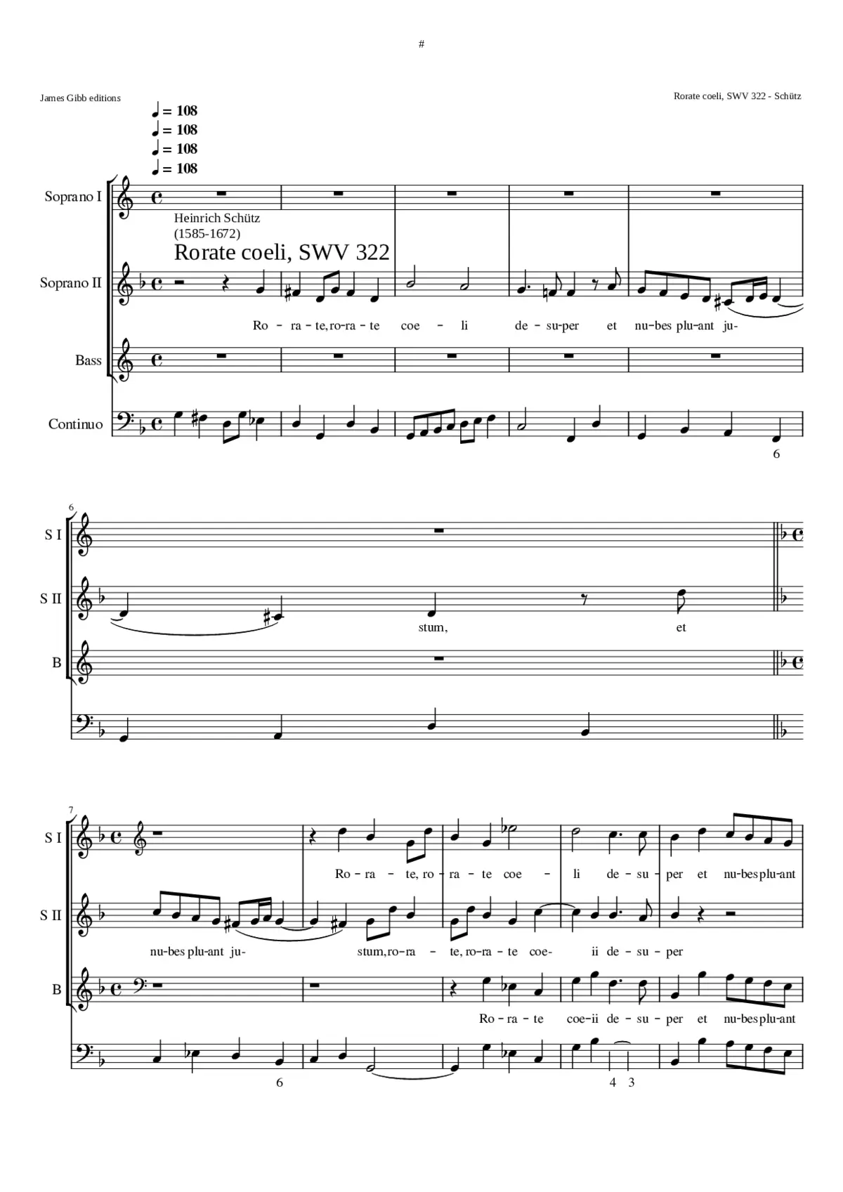 Rorate rorate coeli SWV 322 - Page 1
