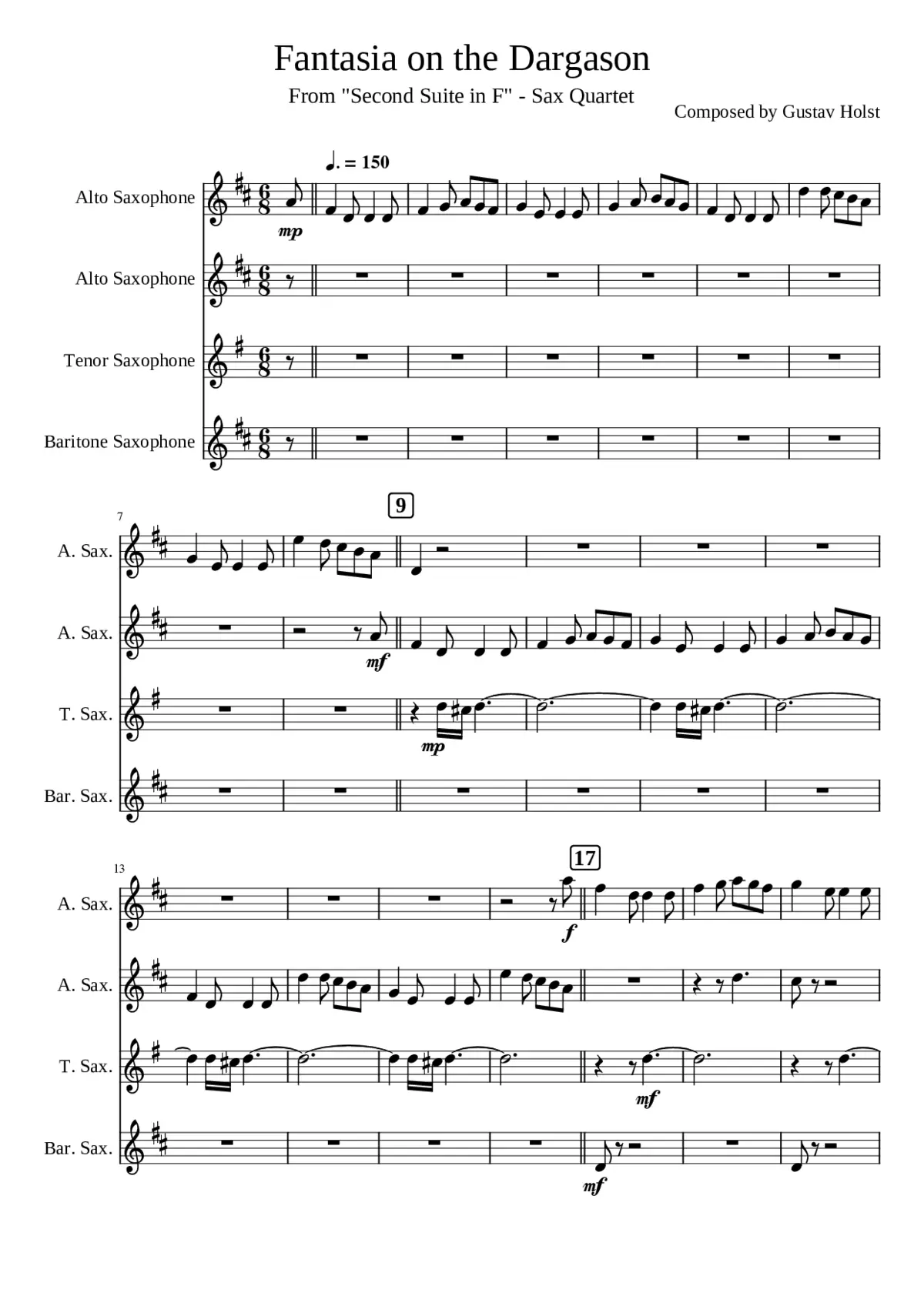St. Paul's Suite Op.29 No.2 - Page 1