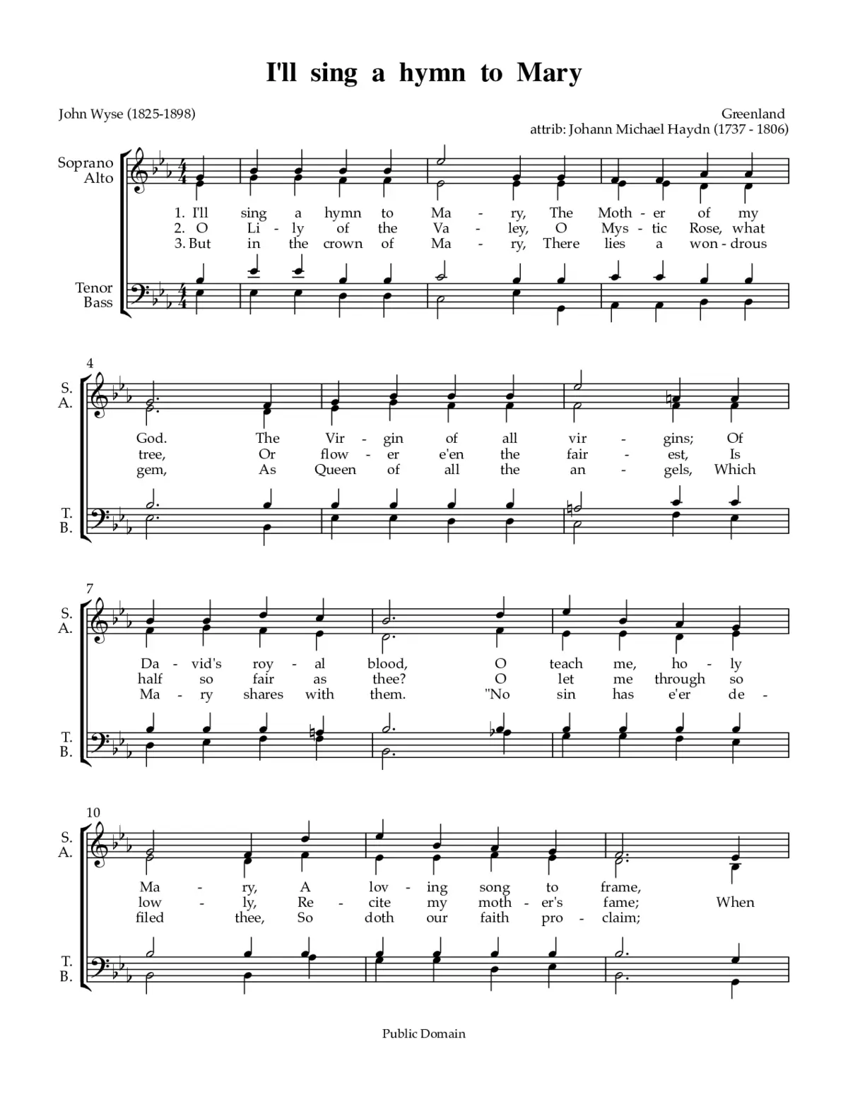 I'll sing a hymn to Mary - Page 1