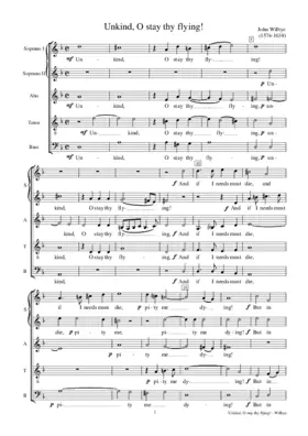 Unkind, O stay thy flying