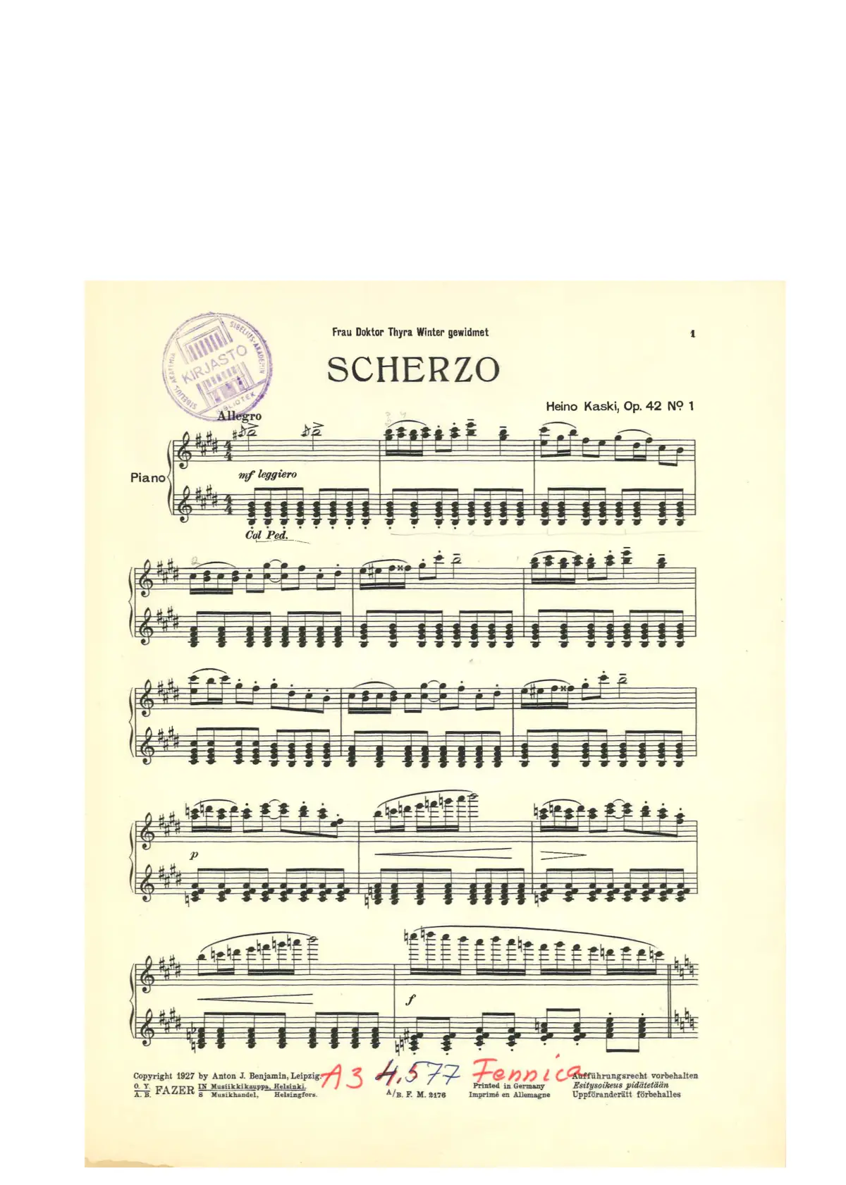 2 Piano Pieces - Page 1