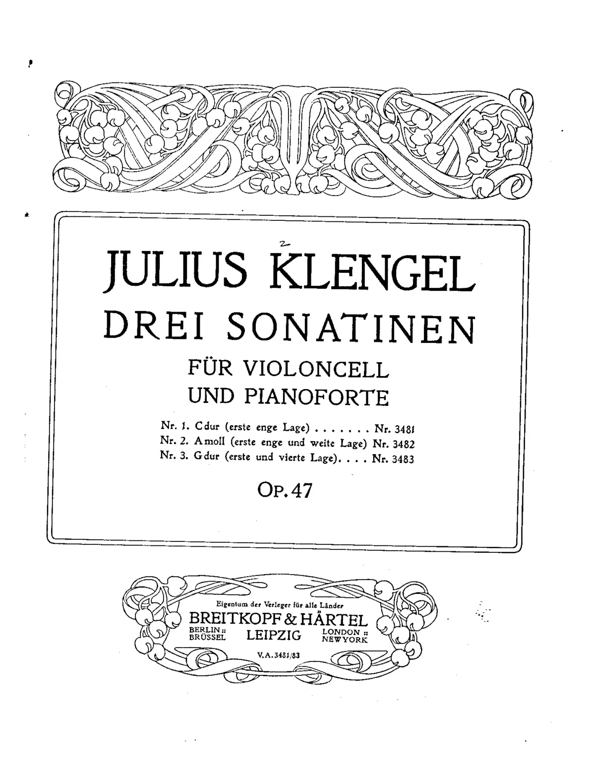3 Cello Sonatinas - Page 1