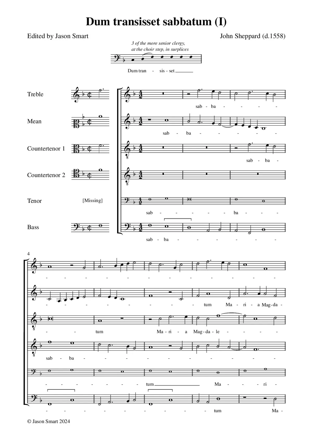 Dum transisset (1st setting) - Page 1