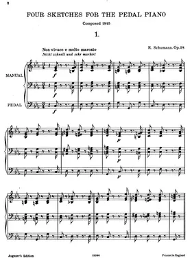 4 Skizzen für den Pedalflügel