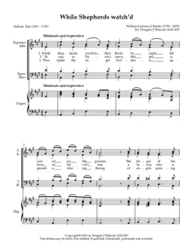 While Shepherds watch'd