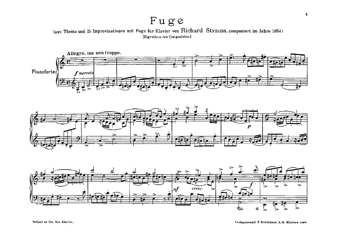 Thema und 15 Improvisationen mit Fuge - Page 1