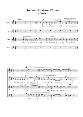 Tre canti di Guittone d'Arezzo