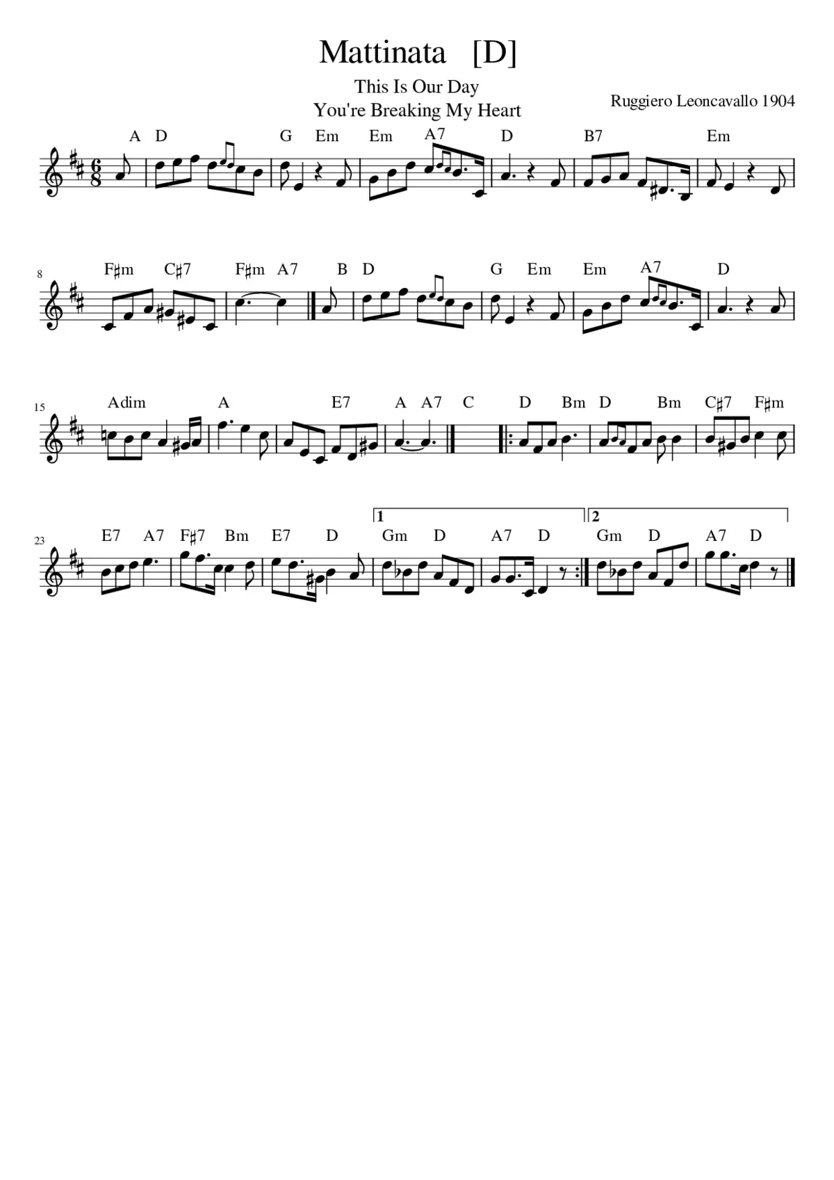 Mattinata - Page 1
