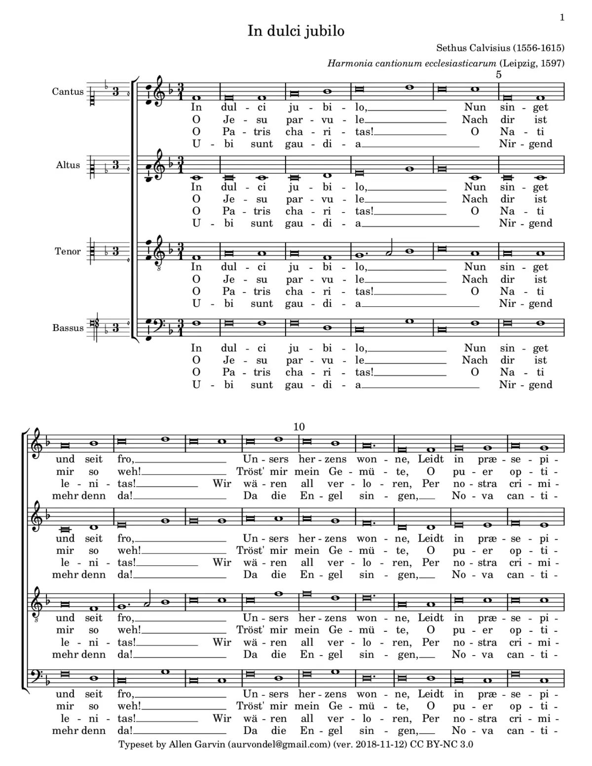 In dulci iubilo - Page 1