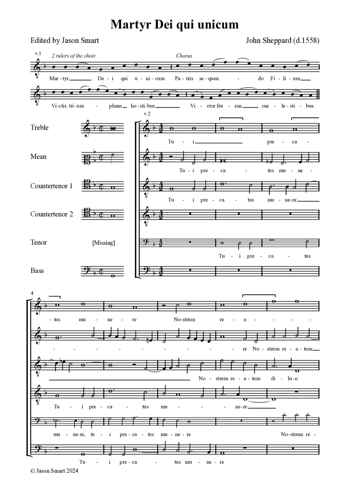 Martyr Dei qui unicum - Page 1
