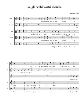Se gli occhi vostri io miro
