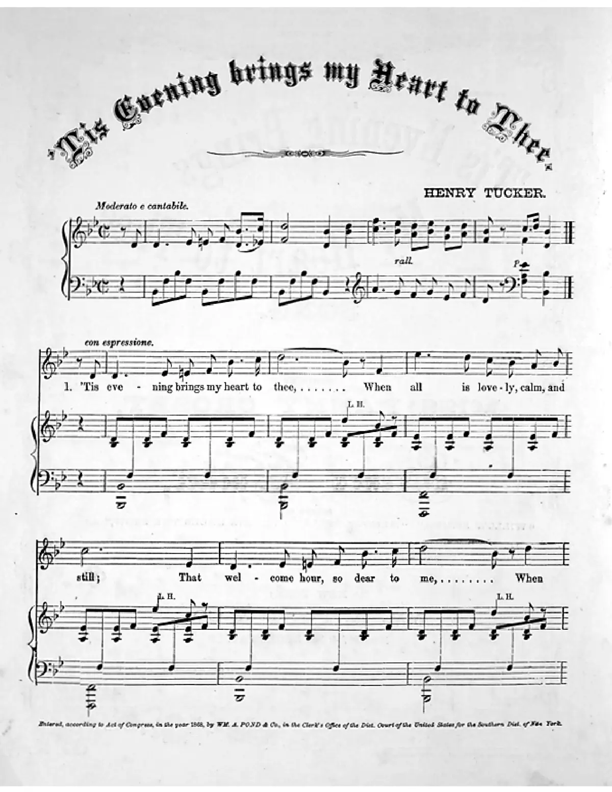 'Tis Evening Brings My Heart to Thee - Page 1