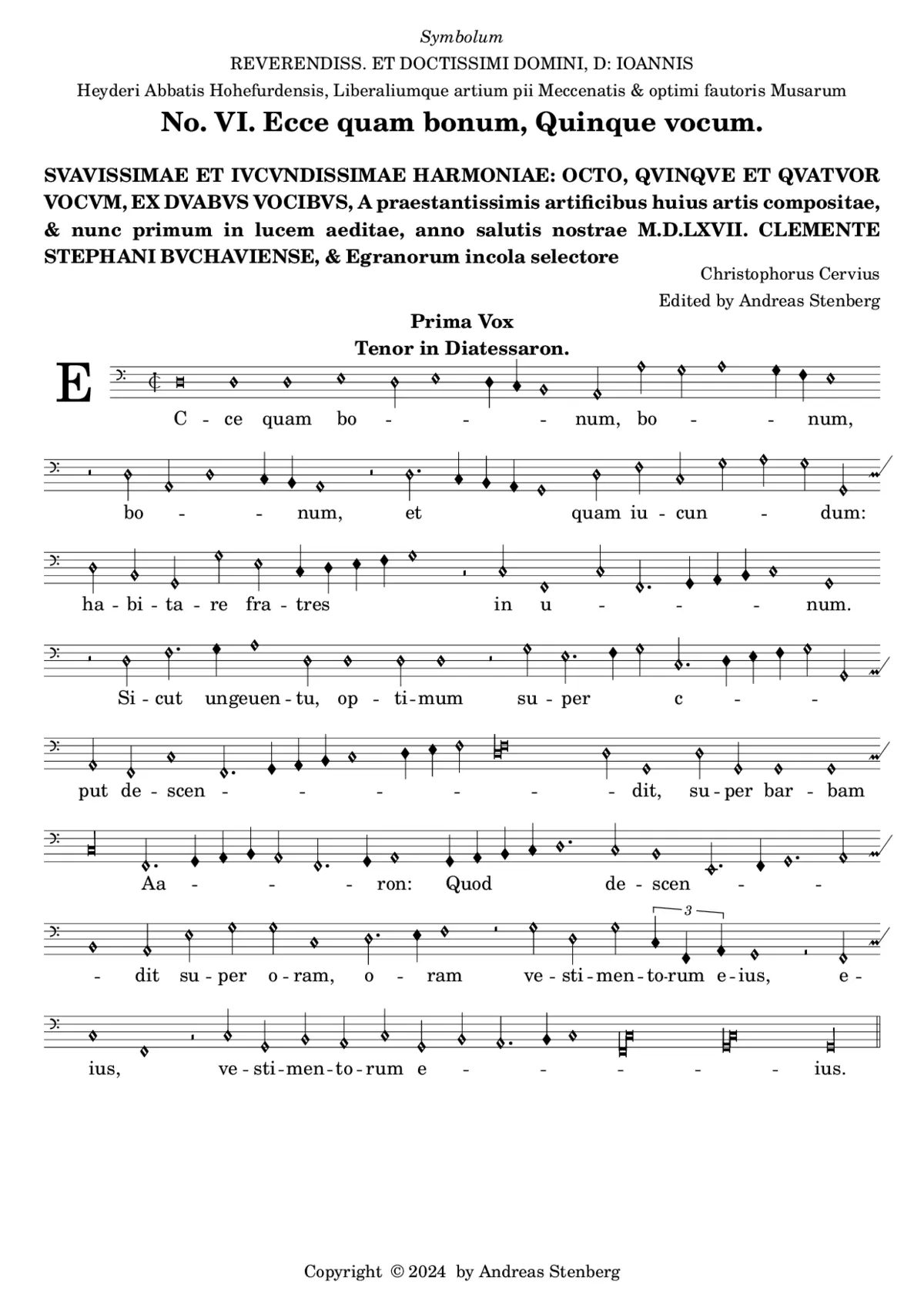 Ecce quam bonum - Page 1