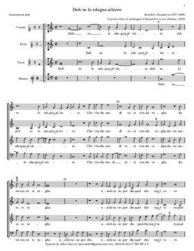 Deh se lo sdegno altiero