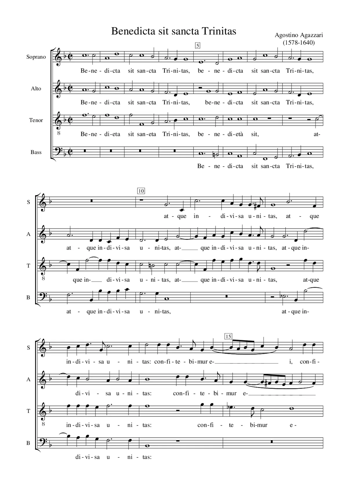 Benedicta sit sancta Trinitas - Page 1