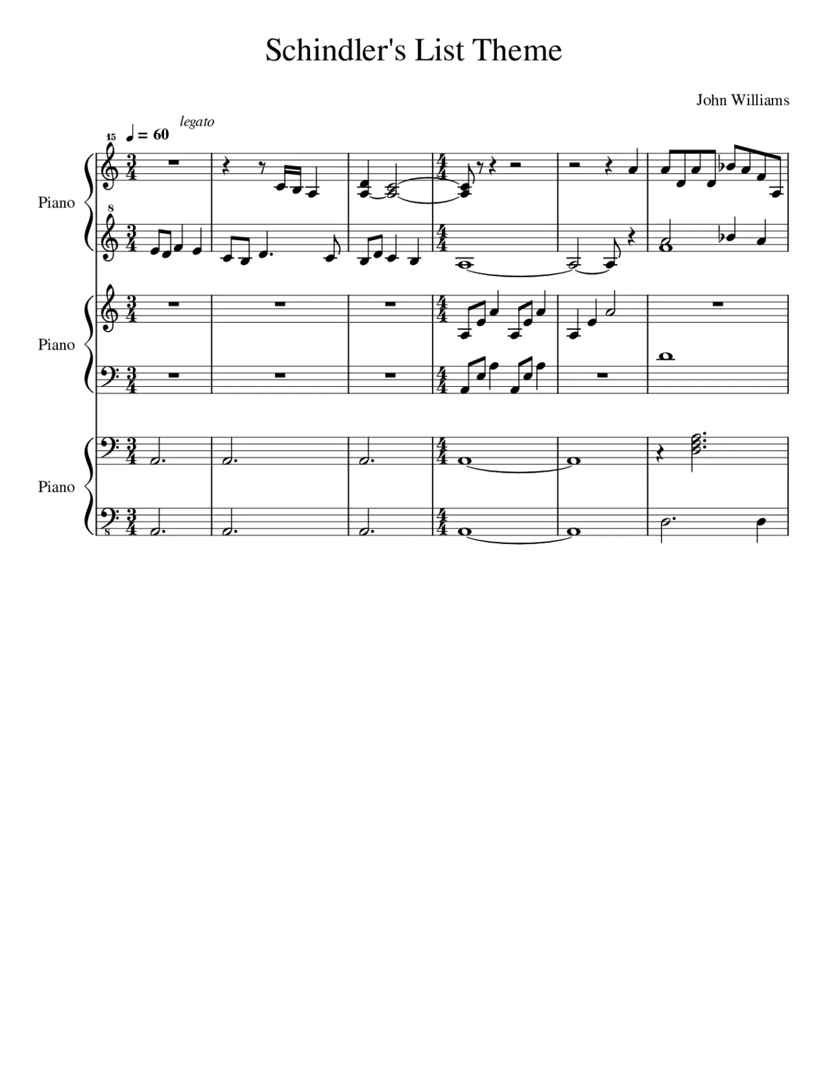 Schindler's List Theme - Page 1