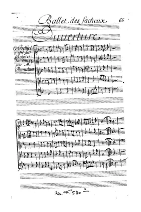 Ballet Les Fâcheux, LWV 16